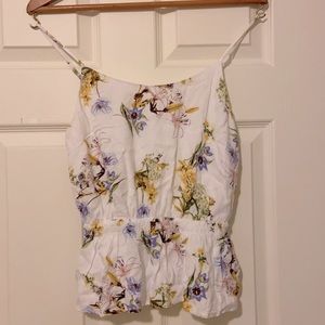 Collective Concepts White Floral Tank